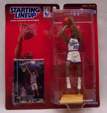 1998 DETROIT PISTONS GRANT HILL NBA STARTING LINEUP ACTION FIGURE Kenner Toy NEW Cover