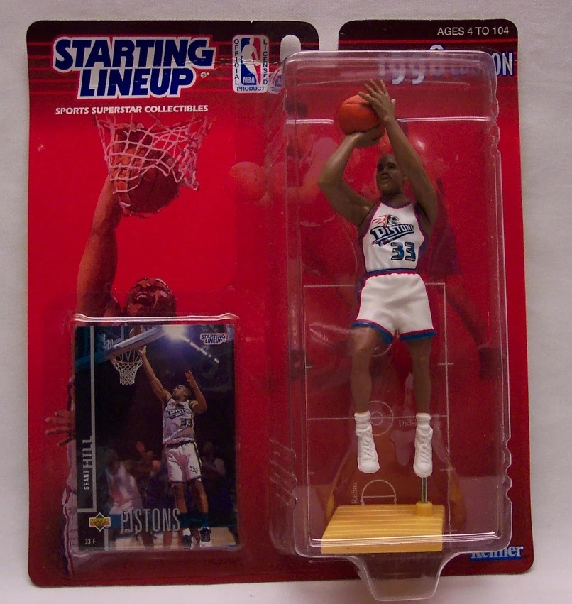 Detroit Pistons Grant Hill 1998 NBA Starting Lineup Kenner Figure