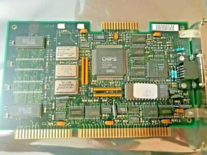 VINTAGE WANG LABS CHIPS F82C452 CHIPSET 256K 16-BIT ISA VGA CARD  2 CHIP MXB33 - Picture 1 of 3