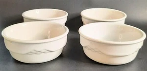 Ala Cart By Pfaltzgraff Dessert Souffle Bowls White ramekins SET 4 STONEWARE 4" - Picture 1 of 5