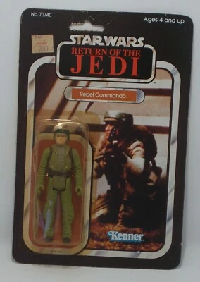 Vintage Star Wars Rebel Commando MOC Kenner 1983 cracked Bubble - Image 1 of 3