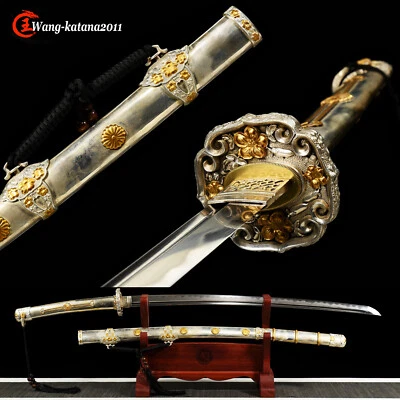 Masterpiece Honsanmai Authentic Tachi Silver/18K Gold Katana Shiage-tōgi Sword - Image 1 of 4