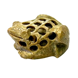 Hand Carved Soap Stone Art Frog Within A Frog Baby Inside-fine details! - Picture 1 of 11