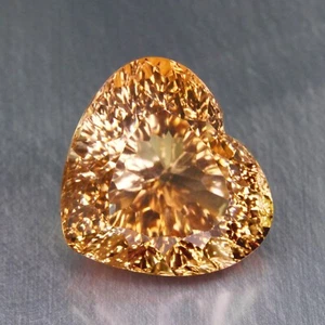 20.08 CT EYE Shattering ! Concave Cut Natural Champagne Topaz For Ring & Pendant - Picture 1 of 6