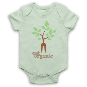 EAT ORGANIC FOOD HIPSTER FOODIE FOODY HEALTHY LIVING BABY GROW BABYGROW GIFT - Picture 1 of 10