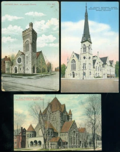 6 POSTALES - DETROIT, MI IGLESIAS - Imagen 1 de 2