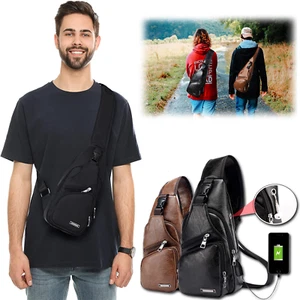 Mens Women Sling Bag Cross Body Handbag Chest Bag Shoulder Pack Sport Travel Bag - Picture 1 of 15