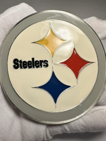 NFL Pittsburgh Steelers Official Licensed Belt Buckle 3" Pure Pewter 2017PC Cover