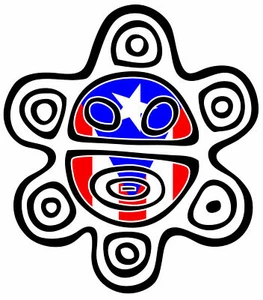 PUERTO RICO FLAG, PR STICKER-DECAL-BANDERA PUERTO RICO, SOL TAINO BORICUA-#62 - Bild 1 von 1