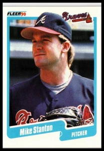 1990 Fleer #596 Mike Stanton Atlanta Braves - Picture 1 of 2