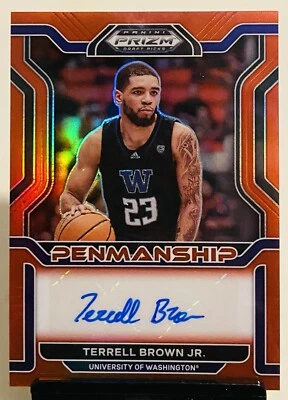 Terrell Brown Jr. 2022-23 Panini Prizm Draft Picks Red Rookie Auto /199 🏀🔥🔴✍️ - Image 1 of 4