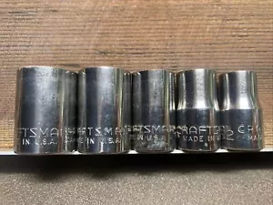 CRAFTSMAN TOOLS 1/2" DRIVE SAE SOCKET SET 12 Point - G series - LOT 205 - Foto 1 di 5