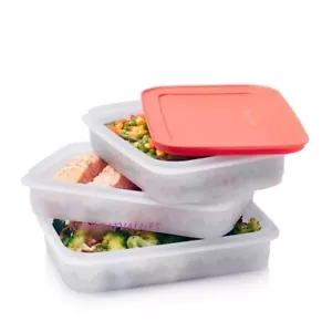 New Tupperware Freezer Mates PLUS Stackable Set Prep & Store - Picture 1 of 4