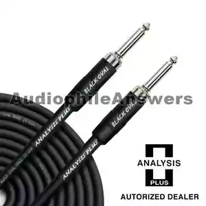 Analysis Plus Black Oval Instrument Cable Straight Silent Plugs 15ft - Picture 1 of 1