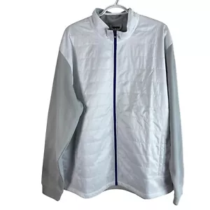NEW Footjoy Golf Mens Hybrid Jacket XL White Grey Full Zip Quilted $175 - Picture 1 of 8