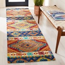 Long Runner Southwestern Tribal Lodge Hand Hooked Wool Area Rug *FREE SHIPPING*