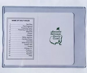 Augusta National Golf Club Course Scorecards UNSIGNED MASTERS Golf Card - Picture 1 of 4
