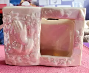 Glazed ceramic praying hands mini picture frame 3 x 4 inches - Picture 1 of 3