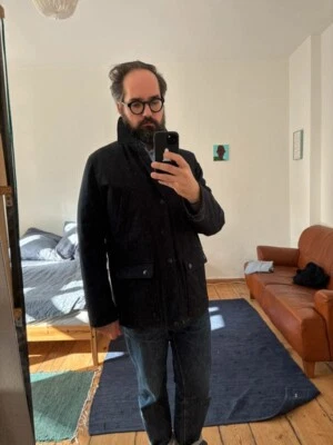 A.P.C. Mens Dark Navy Military Style Vintage Jacket (Size L) - Image 1 of 4