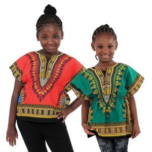 Girls Dashiki 100% Cotton Wholesale Different Colors African Young Girls Dashiki - Picture 1 of 16