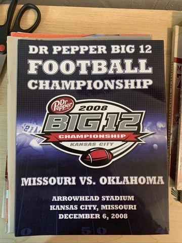 2008 Oklahoma Sooners Missouri Tigers Big 12 Championship Program Norman OU Cover