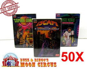 50x PHILIPS CD-i (SIZE B) LONGBOX W SLIPCOVER - CLEAR PLASTIC PROTECTIVE BOX 