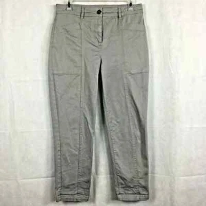Boden Pants Womens Sz 6P Petite Gray Cotton Stretch Slim Crop Chino - Picture 1 of 12