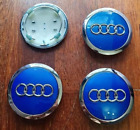 Tapacubos centrales de llantas de aleación azul 69 mm emblema insignia 4 piezas para a3 a4 a6 