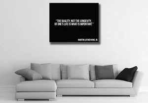 The quality, not the longevity life Canvas Print Motivation Martin Luther King - Picture 1 of 1