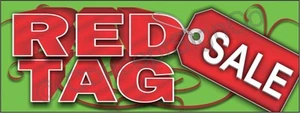 1.5'X4' RED TAG SALE BANNER Outdoor Indoor Sign Liquidation Clearance Savings - Picture 1 of 3