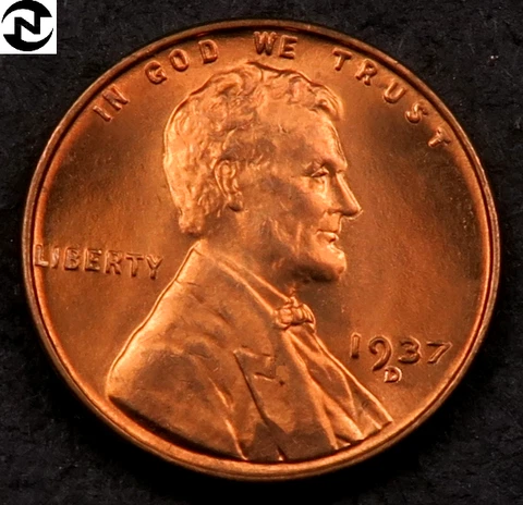 1937-D Lincoln Wheat Penny Cent ~ Gem BU (red)~ *Fresh OBW Coin* ~ 1 Coin Cover