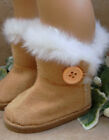 Tan Ewe Boots With Fur for 18" Doll