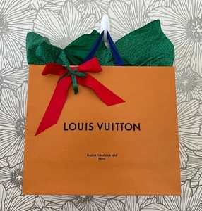 NUOVA autentica LOUIS VUITTON negozio SHOPPING REGALO BORSA + REGALO VACANZA FIOCCO NASTRO - Foto 1 di 11