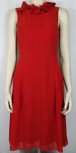 NWT Ruby Belle Anthropologie cherry red A-line sleeveless Vienna dress ladies 6 - Picture 1 of 10