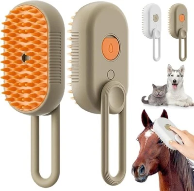Horse Steam Brush, One-Click Spray Brush, Massage Comb for Cleaning Pet - Image 1 of 4