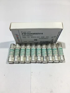 Ferraz Shawmut MERSEN FR10AM50V4 4A 500V Fuses 10x38mm JPSF471 Qty of 1/5/10 - Picture 1 of 7