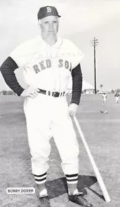 Vintage Bobby Bob Doerr Black White Postcard AUTO PHOTO 4x6 - Boston Red Sox - Picture 1 of 1