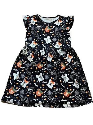 Платье Mickey Mouse Minnie для девочек на Хэллоуин призрак тыква летучая мышь черное большое 10-12 - Изображение 1 из 4