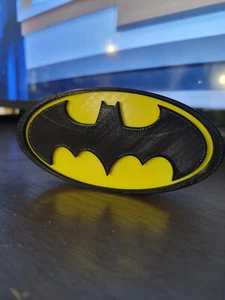 Batman DC Comics Style Logo Sign 5in! (stocking stuffer, game room, hero) - Picture 1 of 5