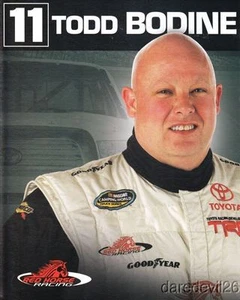 2012 Todd Bodine Red Horse Racing "1st Version" Toyota Tundra NASCAR Hero Card - Picture 1 of 1
