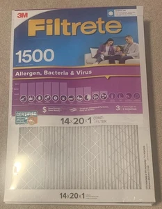 Filtro de Aire 3M Filtrete Alérgenos Bacterias y Virus 1500 14x20x1 (4) Pack - Imagen 1 de 3