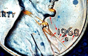 {  UNC 1968-S LINCOLN CENT DDO & DDR # 324 - Picture 1 of 6