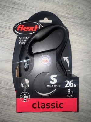 FLEXI New Classic Cord Retractable Dog Leash Small - 26 Feet (Cord), Black  - Image 1 of 2
