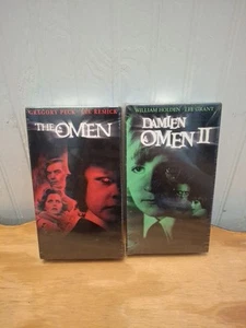 The Omen And Damien Omen Ii Vhs Lot Brand New Sealed 20 Century Fox 2000 Y2k - Picture 1 of 10