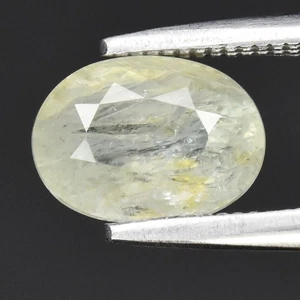 π 1.51ct 7.5x5.5mm Oval Natural Light Green Sapphire - Unheated, Tanga Gemstone - Picture 1 of 4