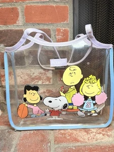 Zara Peanuts Theme Transparent Plastic Tote Bag Featuring Snoopy - Picture 1 of 5