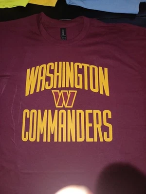 Washington Commanders 衬衫 Big Man's 尺码 2XL 勃艮第 2X 全新  — 第 1/2 张图片