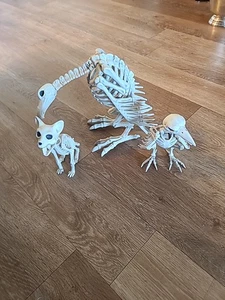 Crazy Bones Temporada Esqueleto Pájaro Halloween utilería Decoración 3 Pájaros  - Imagen 1 de 6