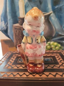 Estatuilla niña vintage años 50/60 porcelana sin marca - Imagen 1 de 6