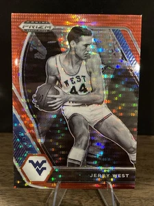 2021 Panini Prizm Draft Picks Jerry West #100 Red Pulsar- West Virginia. Lakers - Picture 1 of 2